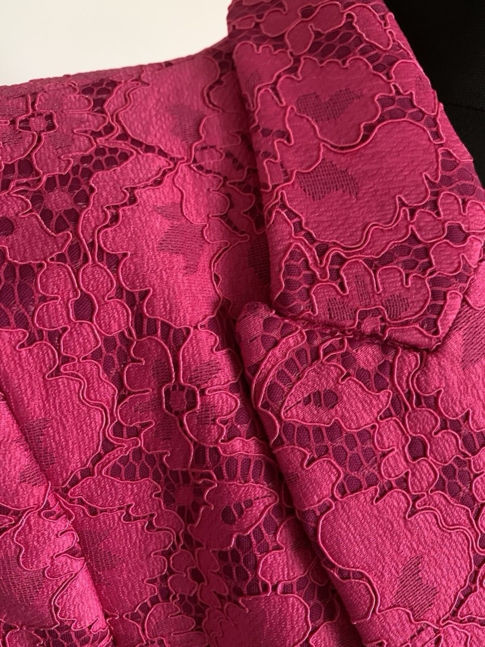 Zara Hot Pink Lace Single-Button Blazer - Picture 2 of 4